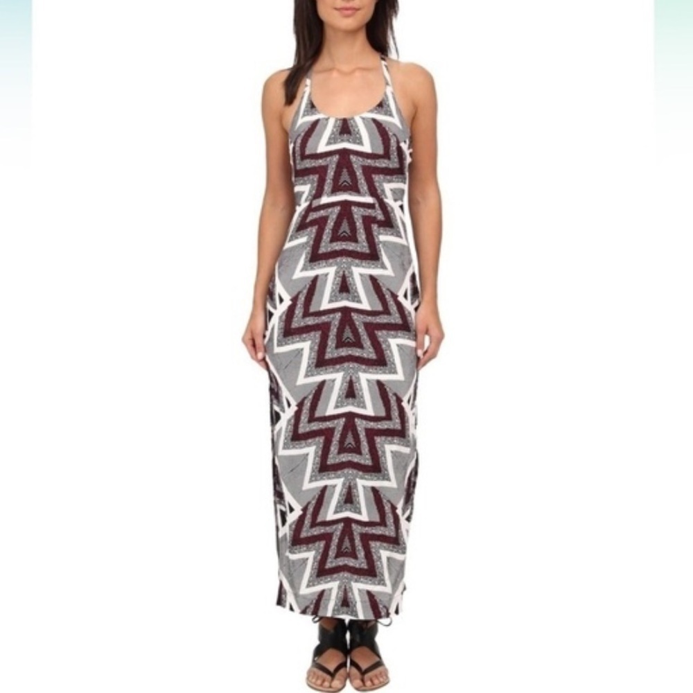Free people Geometric Maxi Halter Dress Size 0